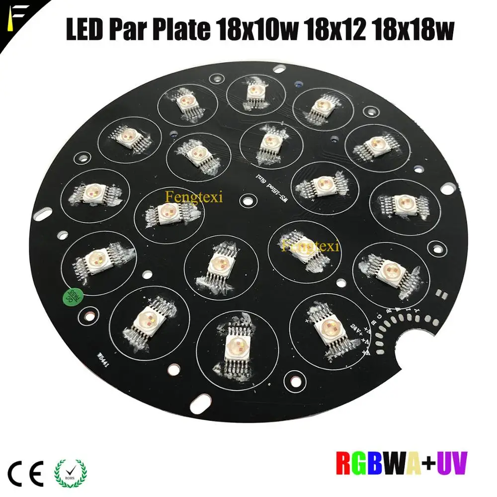 Светодиодный 54*3 Вт светодиодный 18x12 Вт 18x15 Вт 18x18 Вт RGB 3в1 RGBW 4в1 RGBWA 5в1 RGBWA+ УФ 6в1 светодиодный бисер с алюминиевой пластиной диск не водонепроницаемый
