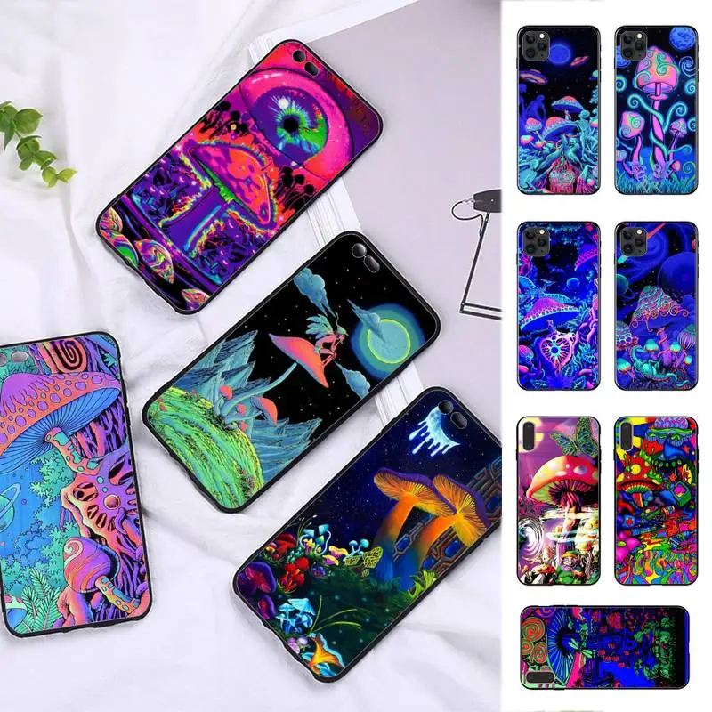 

Weird Trippy Mushroom Psychedelic Art Phone Case for iphone 13 8 7 6 6S Plus X 5S SE 2020 XR 11 12 pro XS MAX