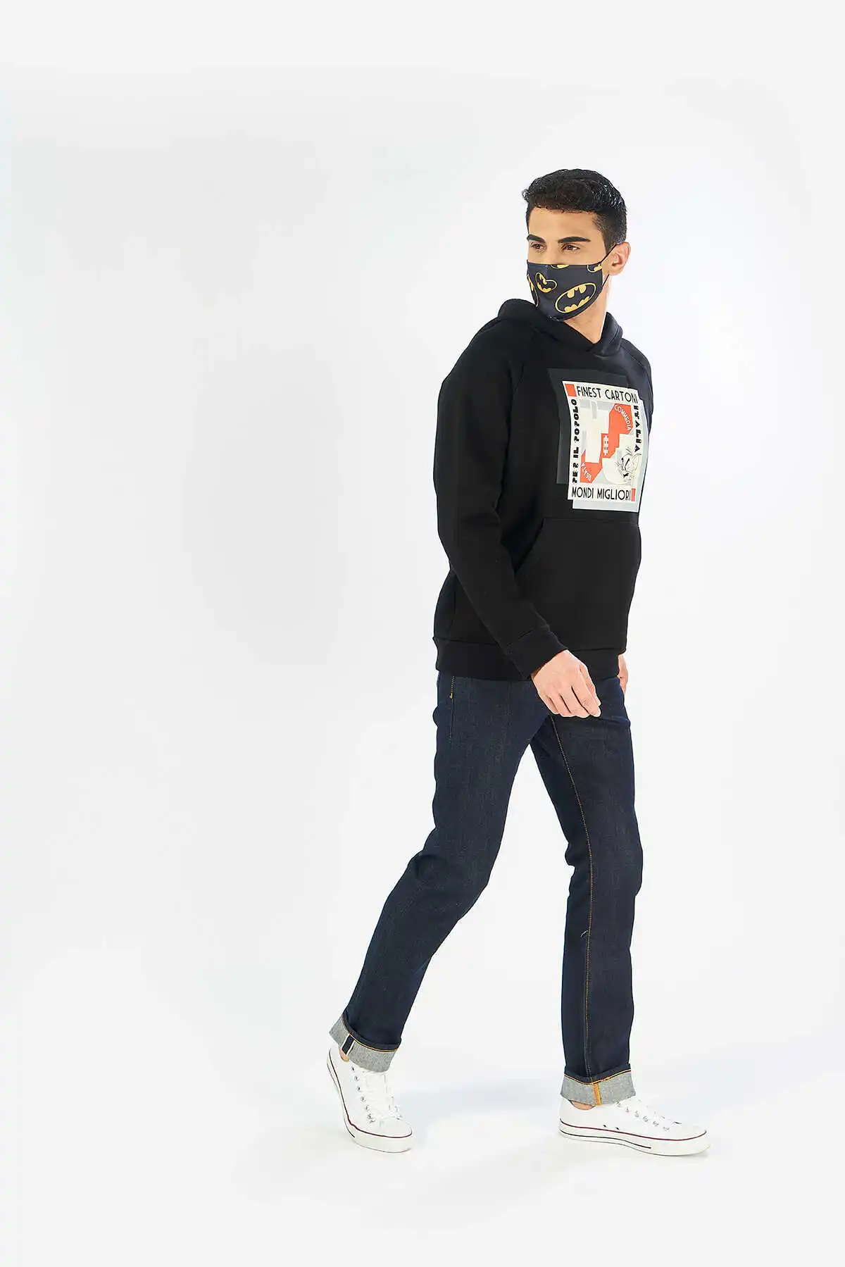 

FINGER PRINT-MALE STRAIGHT CUT DARK BLUE JEAN PANTS