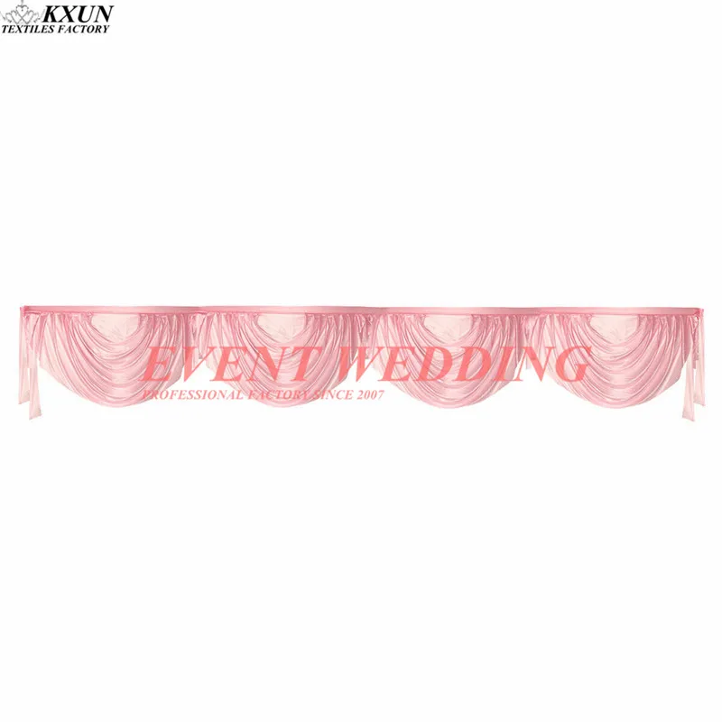 pink Шелк льда стол Swag балдахин драпировка для стола юбка скатерти вечерние украшения события - Цвет: pink