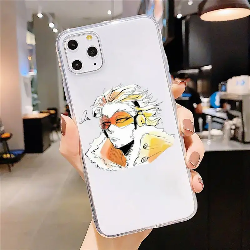 

Hawks Coat Anime Phone Case Transparent soft For iphone 5 5s 5c se 6 6s 7 8 11 12 plus mini x xs xr pro max