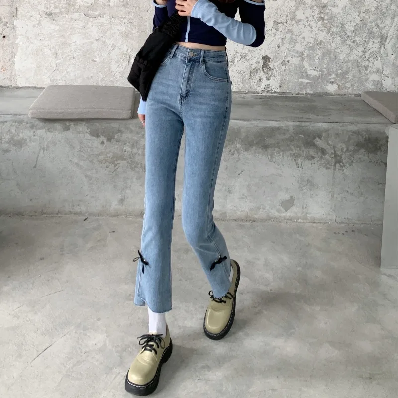 

Женские джинсы Mom Jeans, летние прямые укороченные брюки с высокой талией в стиле ретро