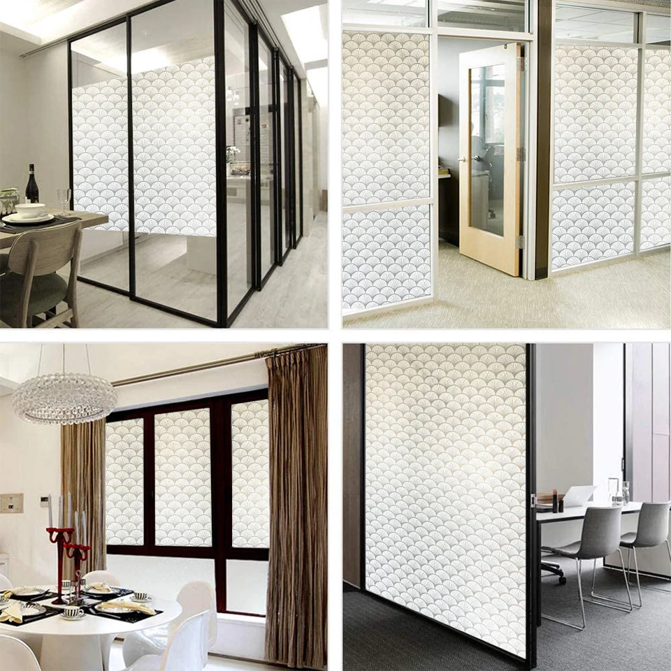 

New 3D Matte Window Film Stained Glass Decorative Uv Vinyl Sticker Frosted Self Adhesive Film Privacy Window Decal for Bathroom