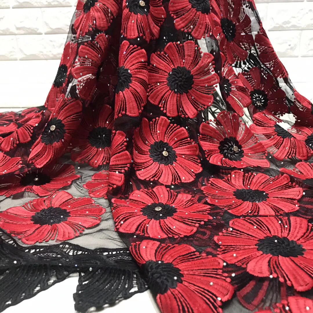 

African Lace Fabric 2019 High Quality Latest Nigerian Wedding Lace Fabrics Embroidered French Laces Material