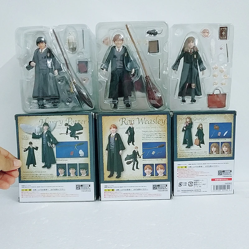 12 см SHF Potter Гермиона Грейнджер Уизли Рон фигурка модель игрушки кукла для подарка