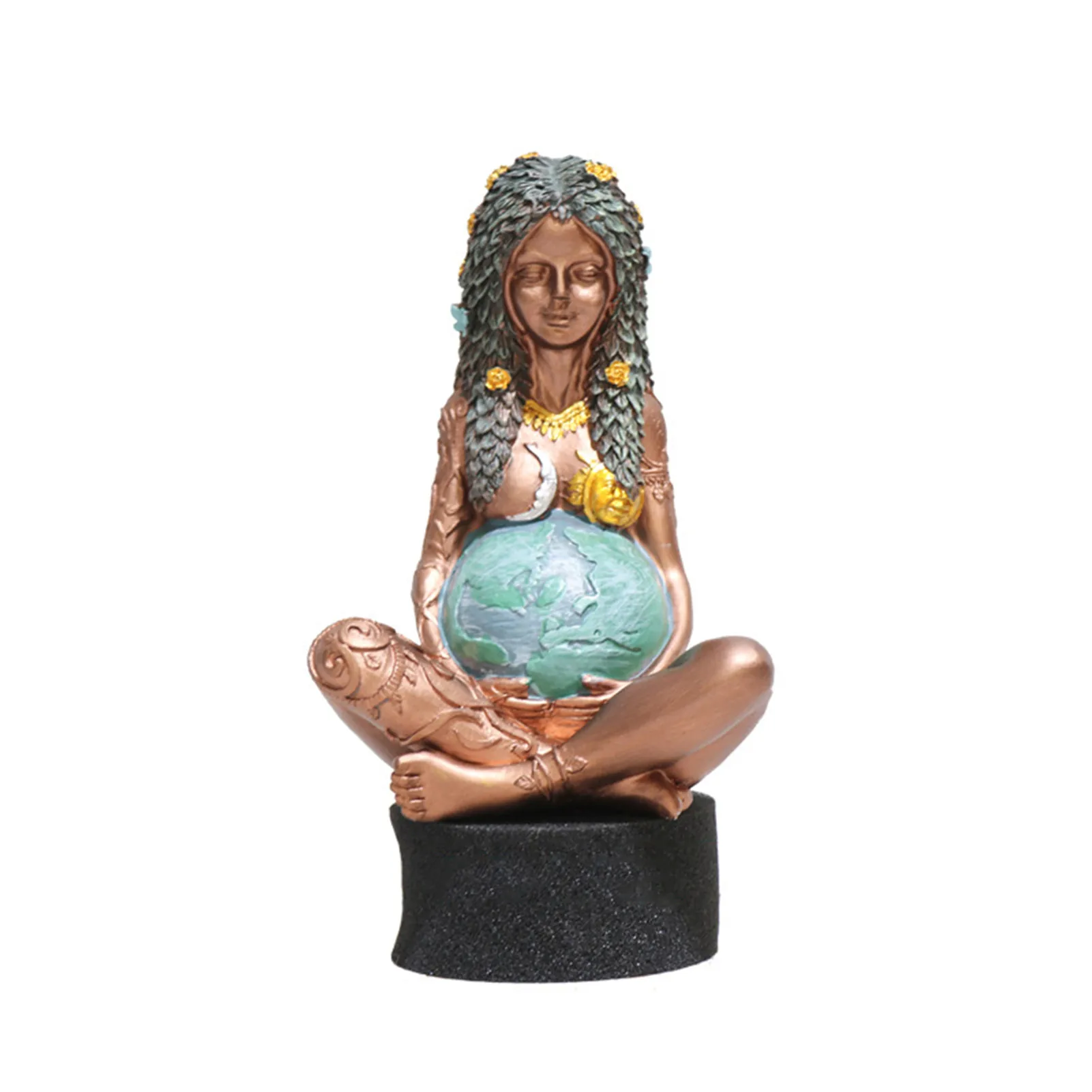 

Millenial Gaia Statue Earth Mother Goddness Tes Fiti Nature Plaque by Oberon Zell For Home Garden Decoration LDF668