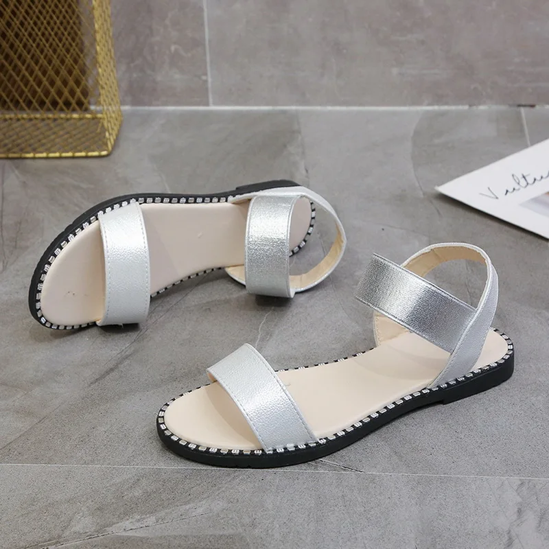 Женские босоножки Летние женские шлепанцы на плоской платформе Шлепанцы