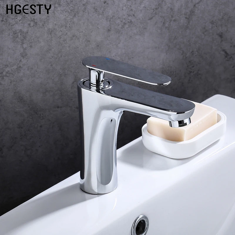 Смеситель для ванной комнаты элегантный медный кран раковины горячей и холодной