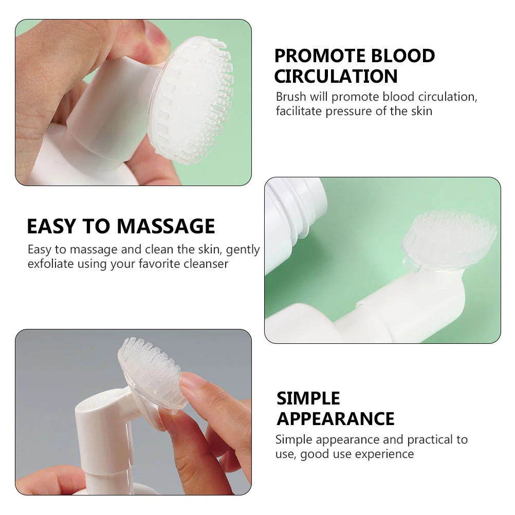 4pcs Face Brush with Bottle Facial Cleanser Dispenser | Красота и здоровье