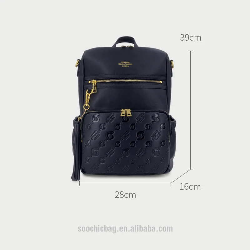 

Black leather travel backpack,Leather with waterproof interior,Travel backpack with laptop compartment Laptop Backpacks