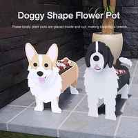 doggy shape decorative flower pot animal succulent plant pots creative personality balcony outdoor flower pot home decoration