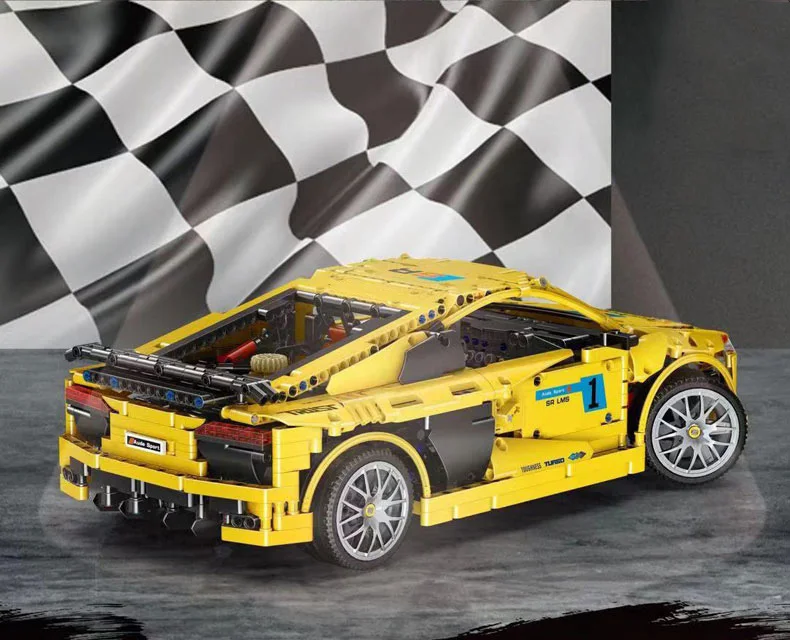 Technic Audis R8 V10, комплект второго поколения, совместимый MOC-4463 суперкаров, строительные блоки, модель, игрушки для детей