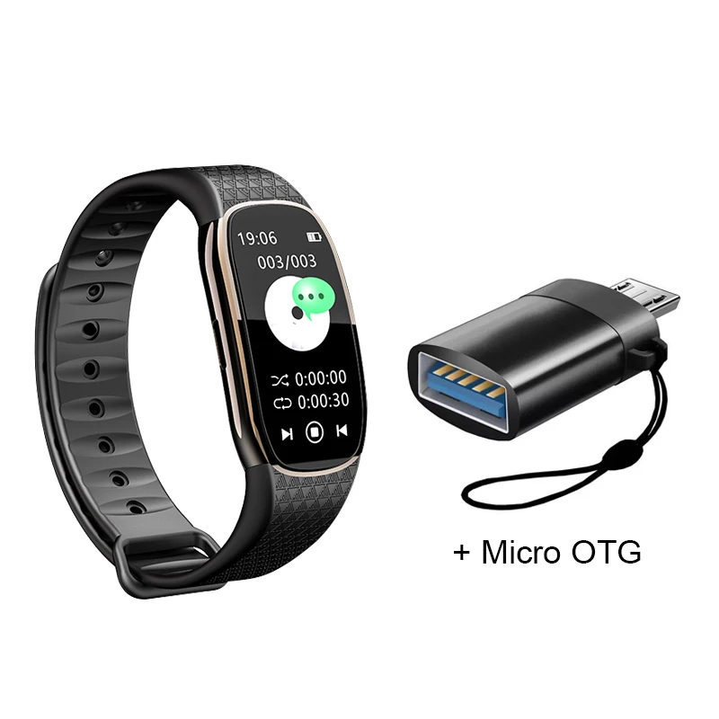 Micro-OTG XIXI шпионский диктофон аудио часы браслет MP3 мини звук Профессиональный микро цифровой активированный - Цвет: Micro-OTG