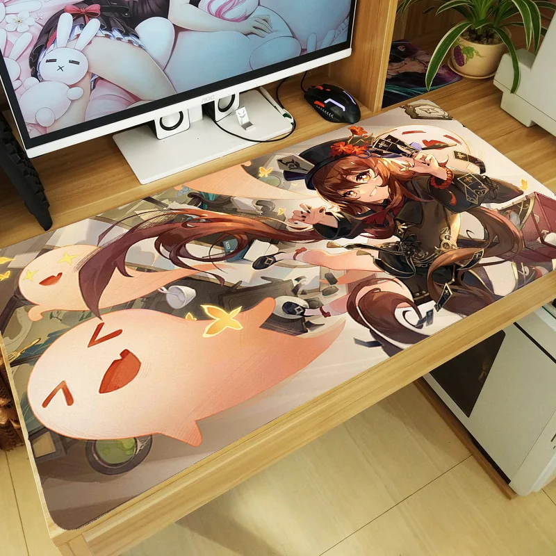 

HOT Anime Genshin Impact Hu Tao Mouse Pad Thicken Laptop Keyboard Table Mat Mousepad Playmat Art Gifts Gaming Accessories