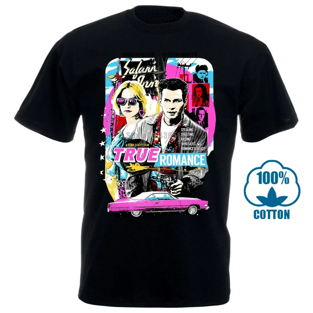 Настоящая Романтика V2 постер фильма футболка желтый синий Зинк все размеры S до 4Xl