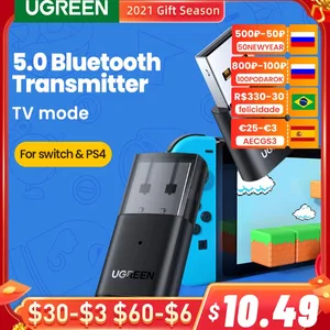 ugreen usb bluetooth 5 0 transmitter audio adapter for airpods pc computer ps4 pro nintendo switch bluetooth adapter tv mode free global shipping