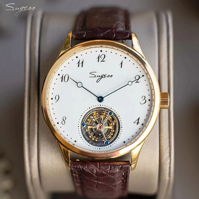 Часы наручные SUGESS ST8230 с эмалированным циферблатом роскошные механические