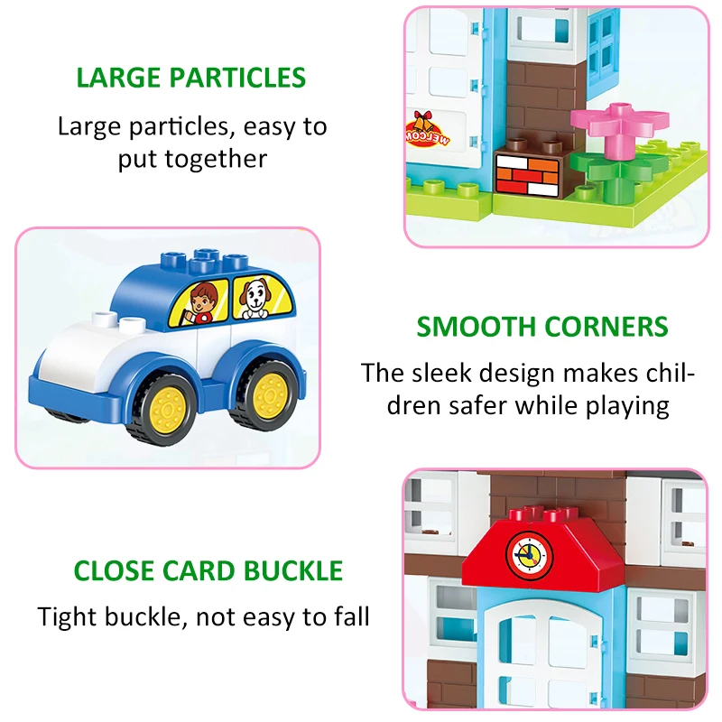 Duploed дом для отдыха большой размер строительные блоки принцесса ледяной замок из