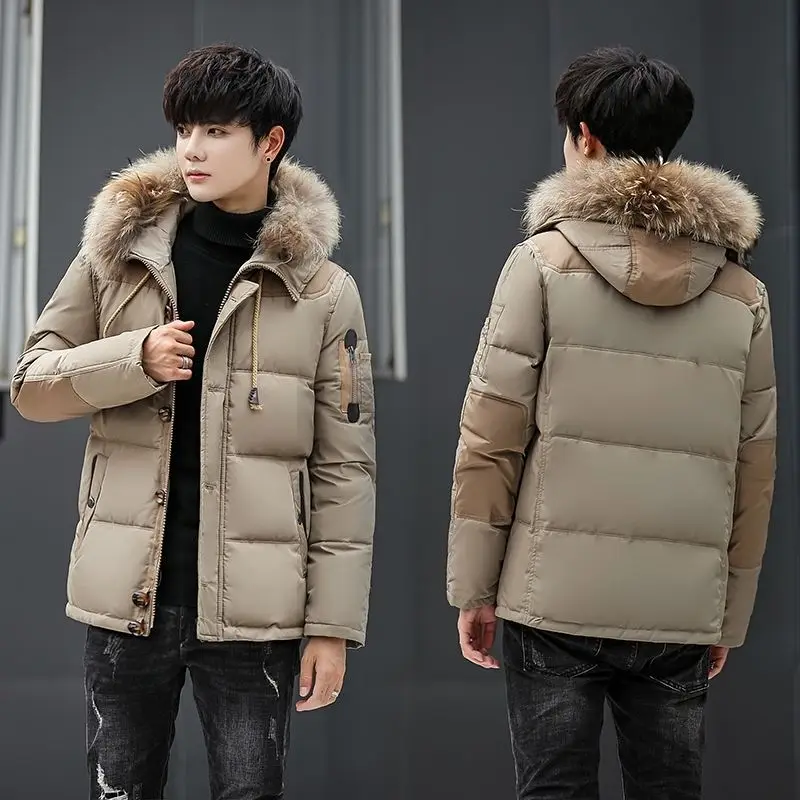 -20 Degree Winter Jacket Men Warm Parkas Men Thick Warm Snow Parka Jacket Overcoat Windbreaker Hooded Big Fur Collar Parkas