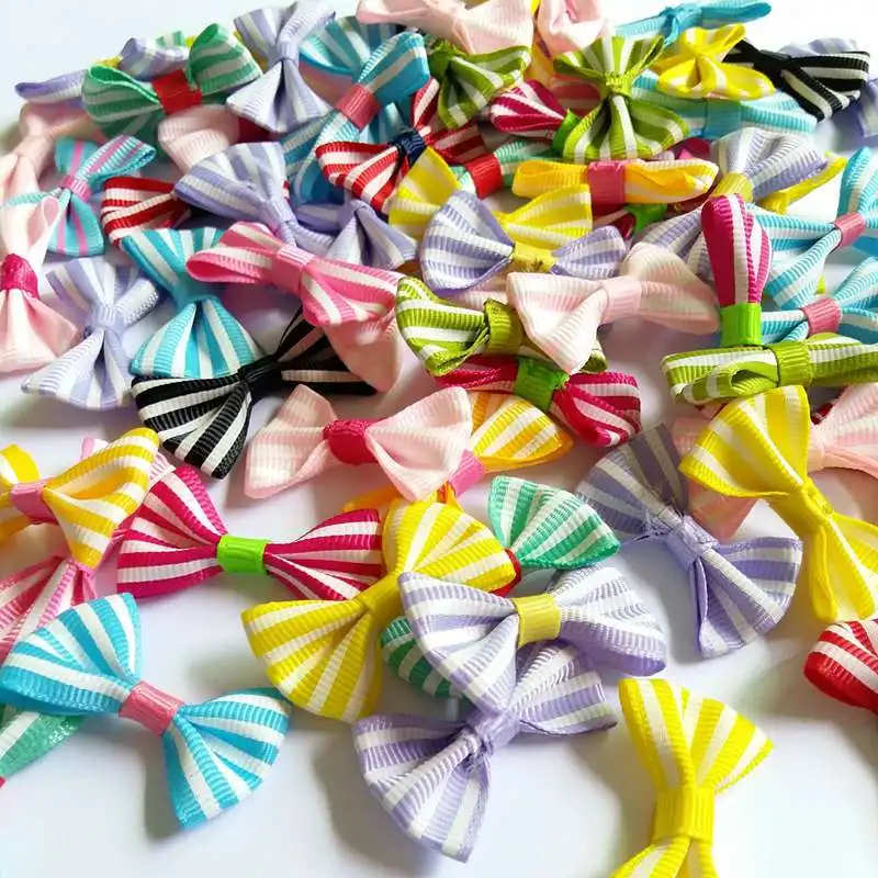 50 шт./лот вечерние свадебные украшения ленты с атласным бантом и аппликацией в