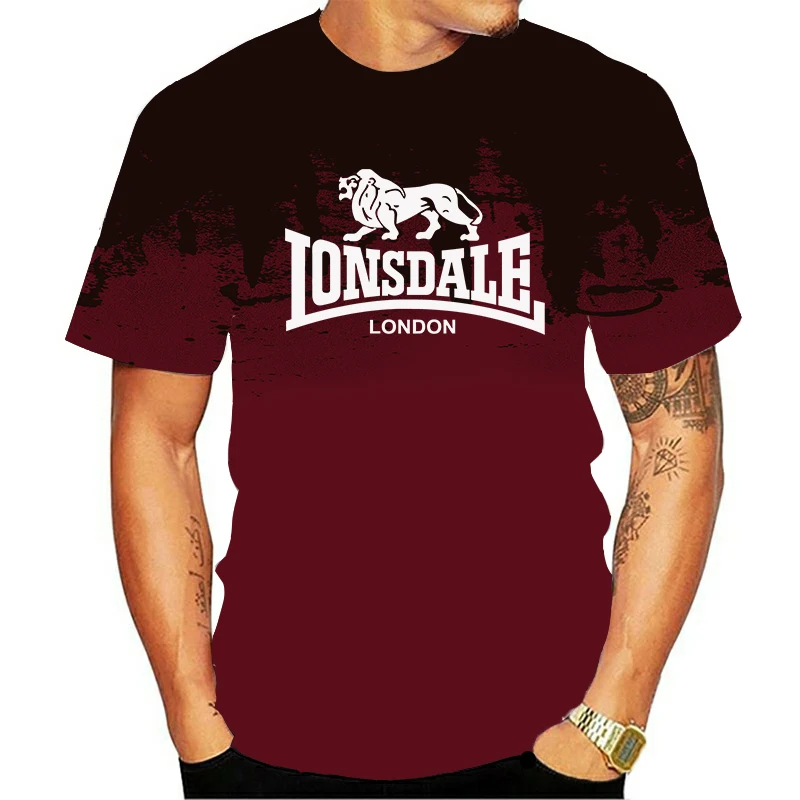 

2021 New T-shirt Summer 100% Cotton Fun T-shirt Short sleeve T-shirt Men's fashion brand LONSDALE Printed Women's and Men's T-sh