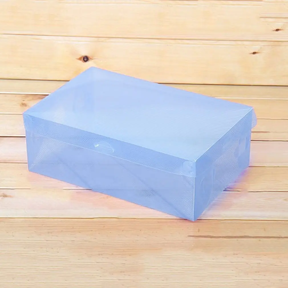 PP Plastic Shoe Boxes Universal Storage Organizer Stackable Space Saving Flip Type Drawer Box for Slippers Sandals Sport Shoes | Дом и сад