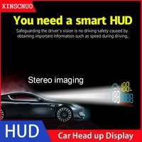 car electronic hud head up display obd obd2 universal rpm voltage mileage alarm driving car windscreen speed projector