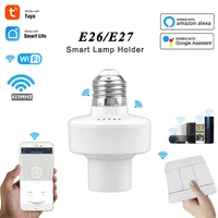 wifirf433 smart light bulb adapter lamp holder base ac smart lifetuya wireless voice control with alexa google home e27 e26