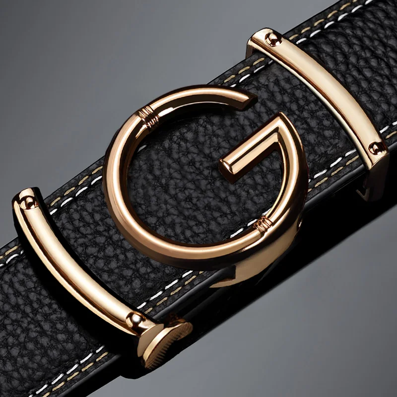 High quality G belt men Designer belt mens genuine leather fashion luxury brand Cowskin casual balck Waist Strap ceinture homme
