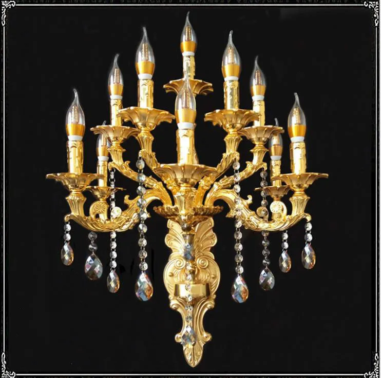 Европейский роскошный настенный светильник из цинкового сплава лобби гостиница