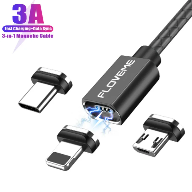 Новинка 2021 Магнитный зарядный кабель типа C магнитный для Samsung Xiaomi быстрое