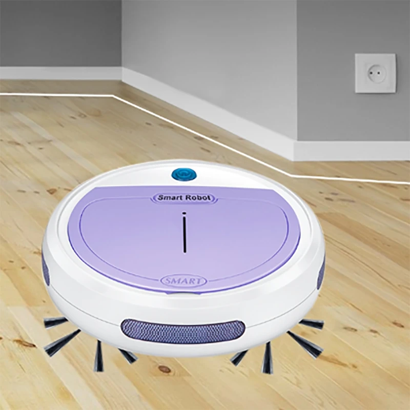Умный робот пылесос автоматическое подметание пыли и уборка ультратонкий Тихий