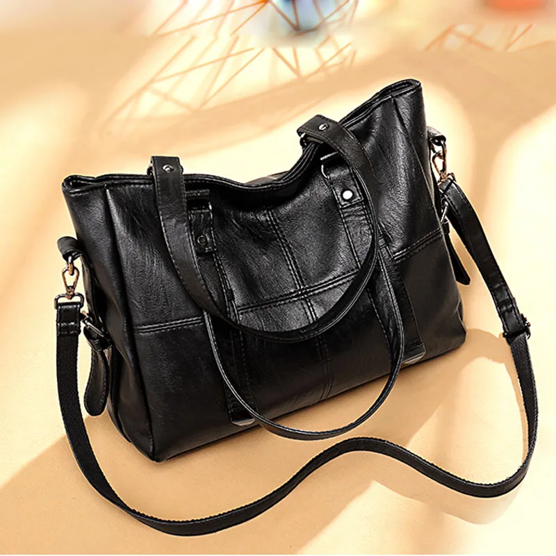 

New Female bag, large capacity, briefcase, business wild, atmospheric handbag, ladies leather fashion, one-shoulder big bag