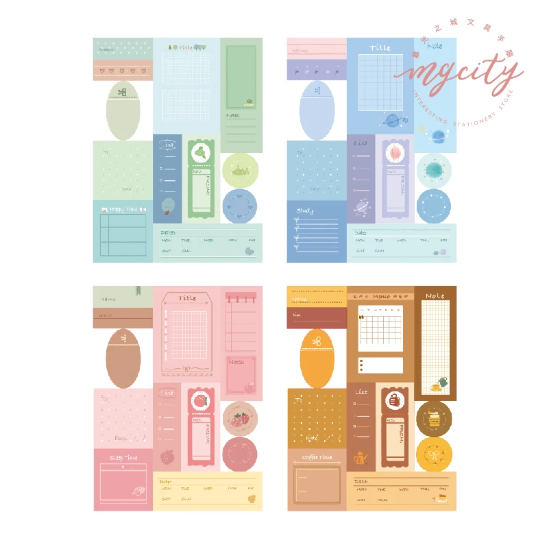 1 комплект недели Примечание чтобы сделать список наклейка для записей Bullet Journal