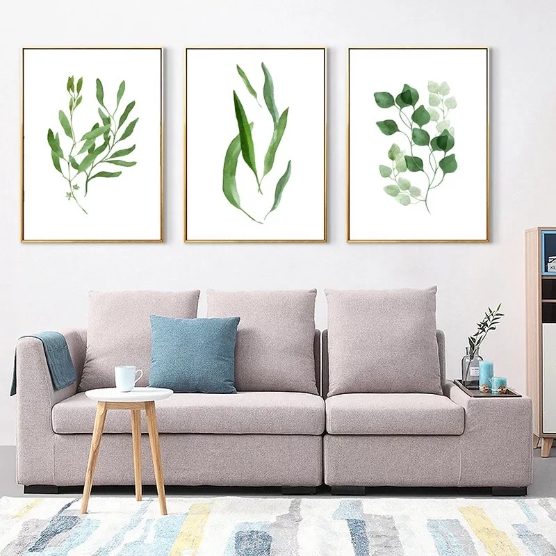 Фото Botanische Drucken Ver Kreditsst Leinwand Плакат Палочка Kunstdruck Malerei Nordic Декоративное Zdjęcie Skandinavischen Moderne Wohnzimmer De №2