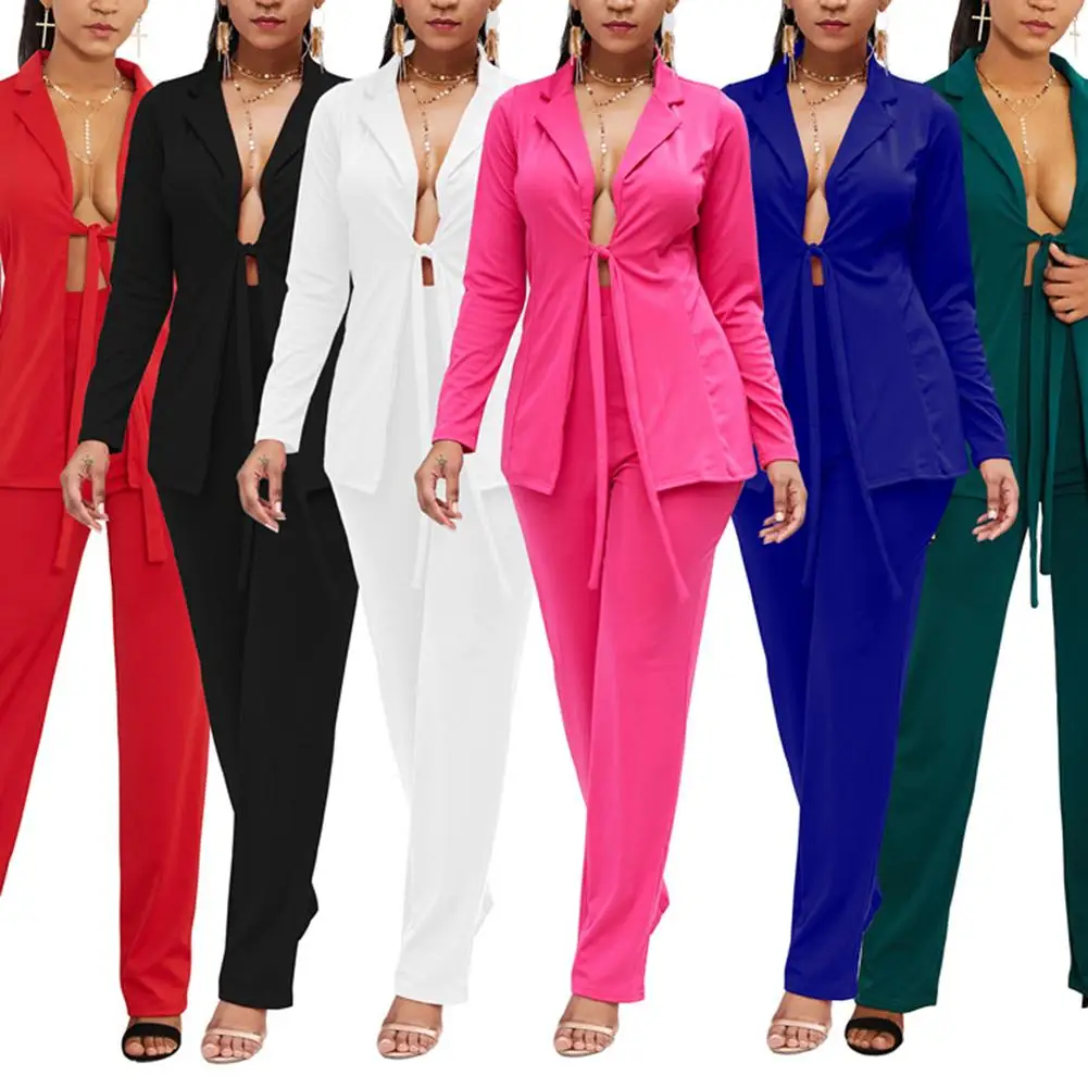 Женский костюм осень 2019 новый темпераментный Повседневный Свободный Длинный