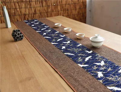 New Patchwork Joyous Fish Table Runner Natural Cotton Linen Chinese style Xmas Wedding Party Tea Cloth Dining Mat | Дом и сад