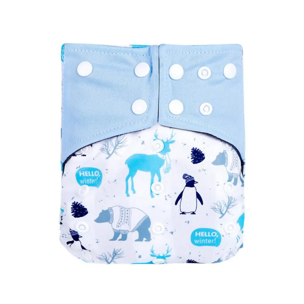 Многоразовые угольно Бамбуковые тканевые подгузники Водонепроницаемые Один