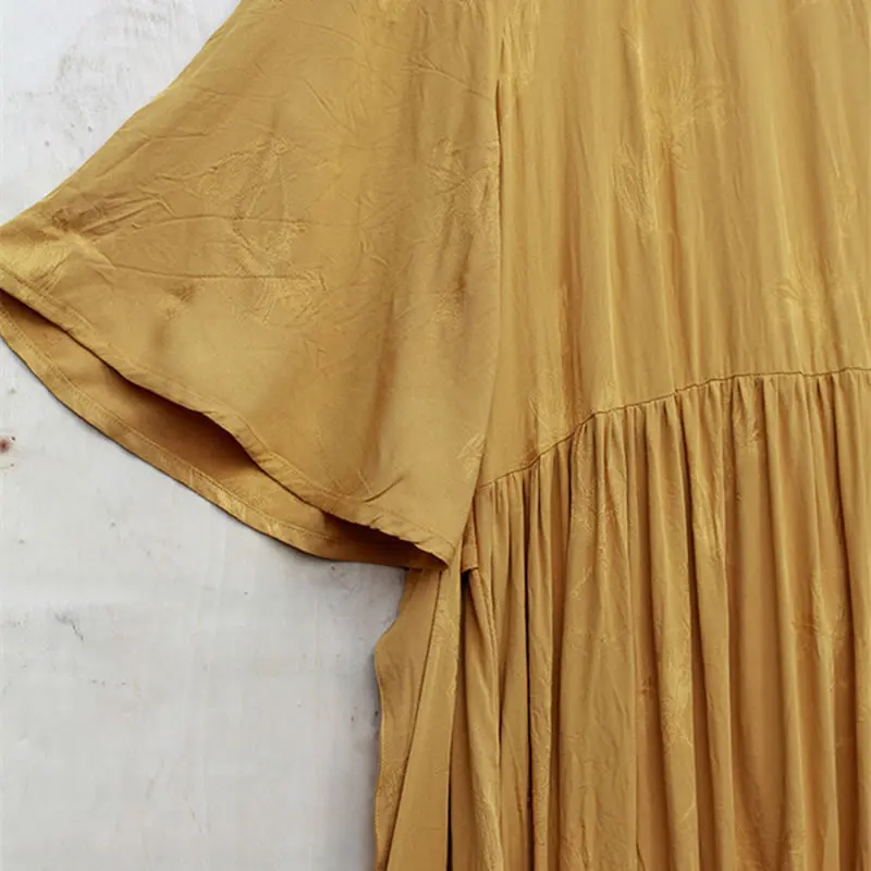 

XITAO Solid Color Bandage Patchwork Dress Loose O-neck Collar Flare Sleeve Casual Simplicity Temperament All-match Women LDD1690