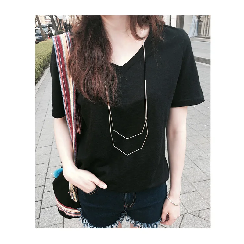 

High quality classic casual breathable fashion hot summer women's Short Sleeve T-Shirt