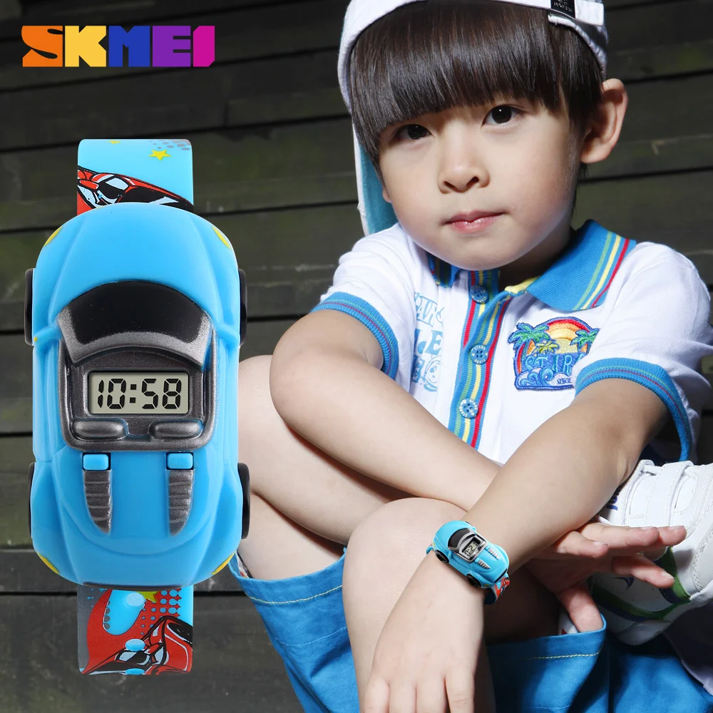 Children Watches SKMEI Cartoon Creative Watch for Boys Girls Car Shape Fashion Cute Sport Kids Digital Watch reloj infantil 1241