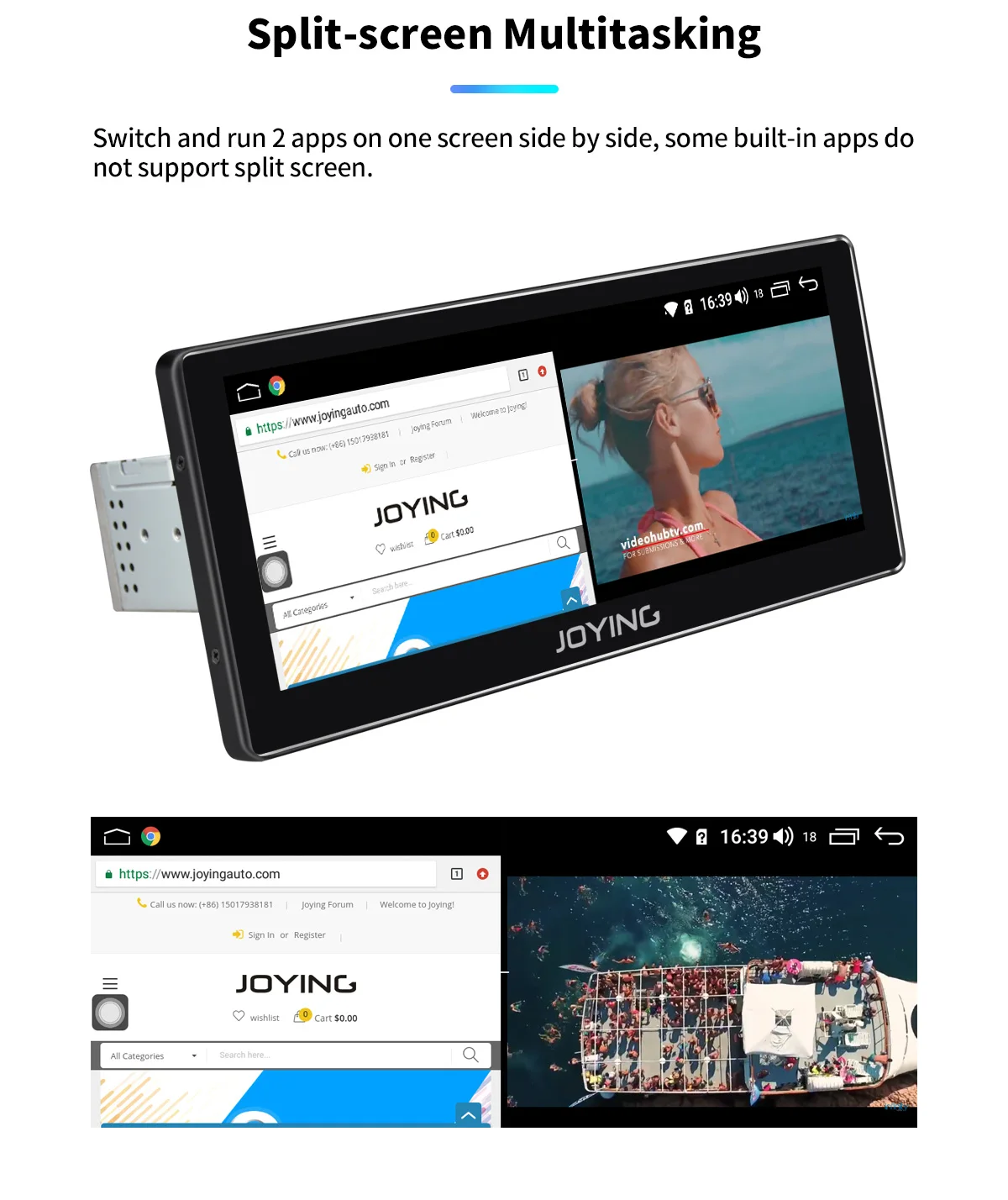 10,25 ''Android 8.1Car Радио стерео один Din Восьмиядерный 2 ГБ+ 32 ГБ Универсальный головное устройство gps навигация без DVD плеер встроенный DSP