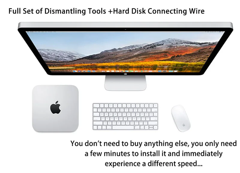 Новинка 128 ГБ 256 ГБ SSD для Mac Mini A1347 с SSD и прокладкой