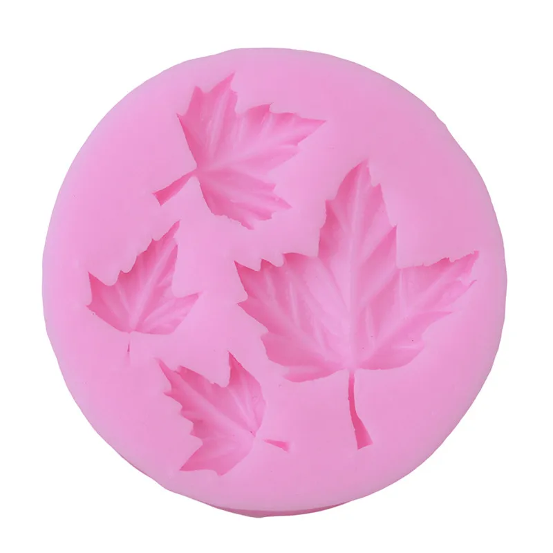 Узор в виде кленового листа Форма 3D силиконовые формы паста для капкейков Кухня