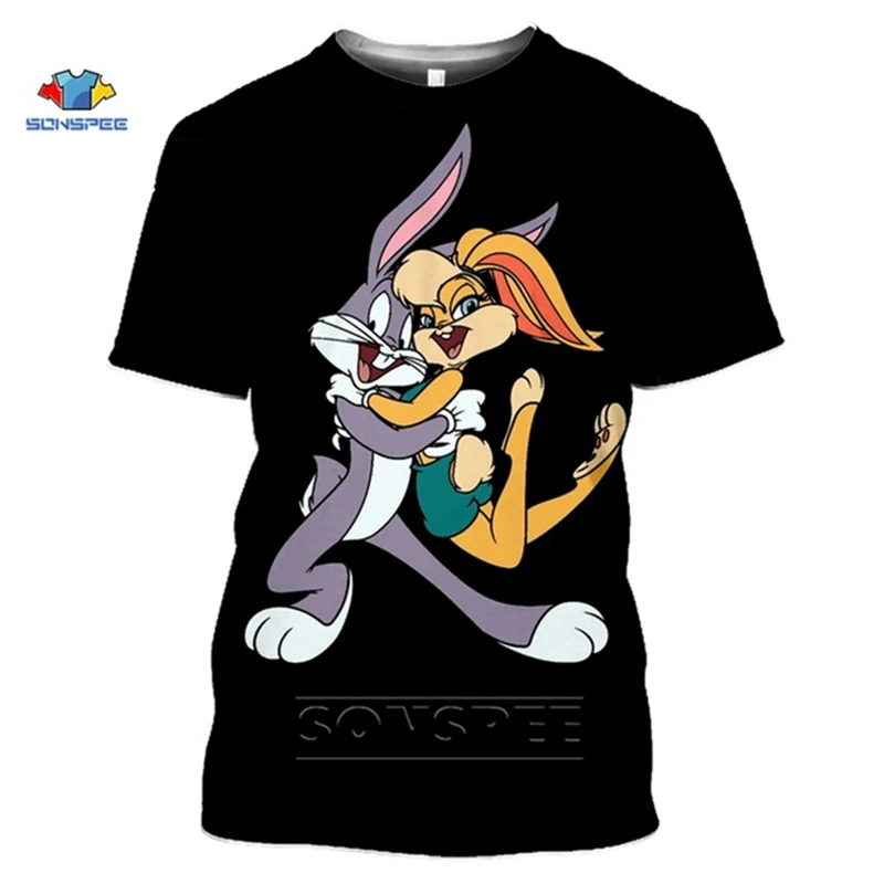 

2020 new Men/Women 3D Printed T-Shirt Cartoon Anime Bugs Bunny Short Sleeve Fashion T Shirt Sport Pullover Summer Top Tees