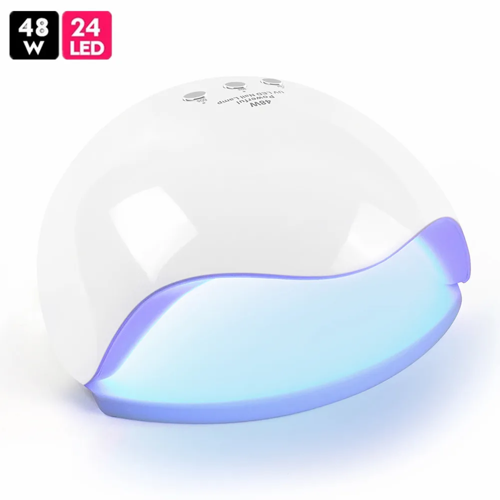 48W Lamp White Сушилка для ногтей Светодиодный УФ-лампа для маникюра 54 Вт высокомощный сенсорный ЖК-дисплей для гель-лака для ногтей лампа для сушки ногтей инструмент для дизайна ногтей - Цвет: 48W Lamp White