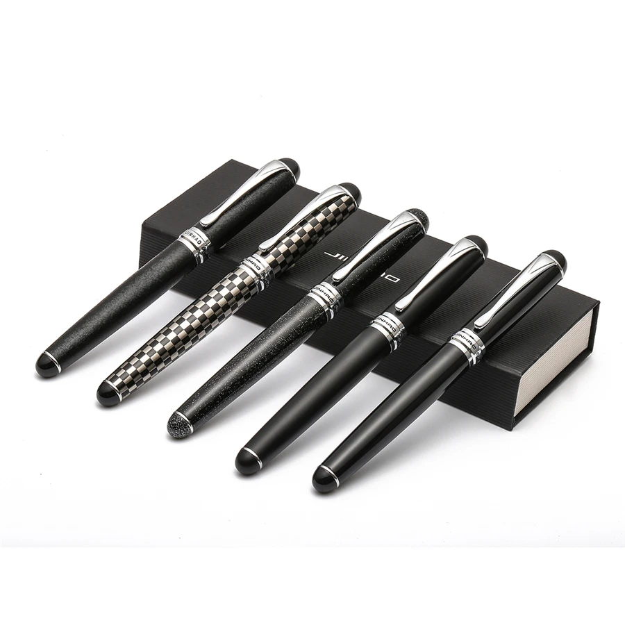 Jinhao 750 Тотем перьевая ручка металл Нержавеющая сталь баррель серебряный цвет