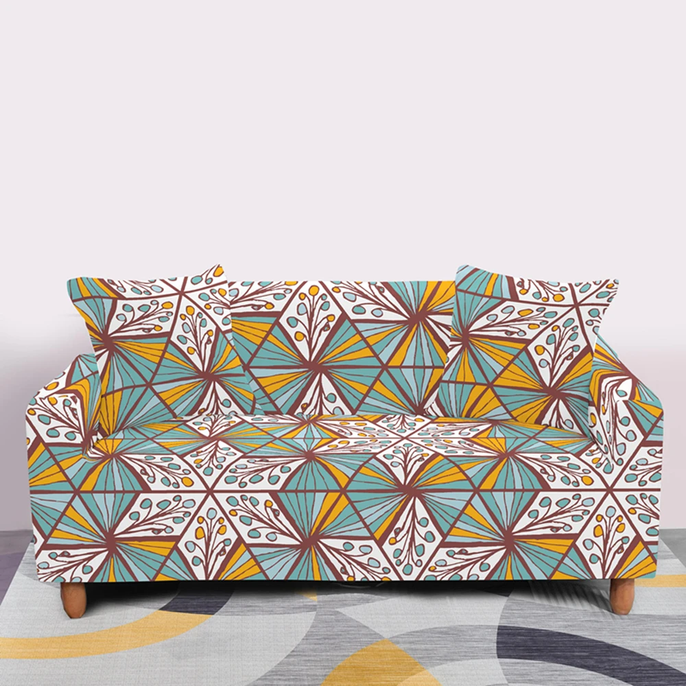 

Modern Geometric Print Stretch Slipcover Sofa Cover Set Elastic Couch Covers For Living Room 1/2/3/4 Seat L shape Chair Covering
