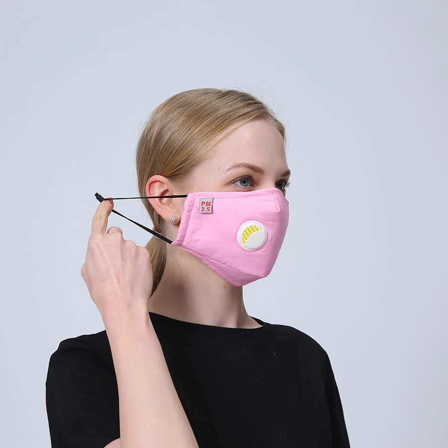 Pm2.5 Женская хлопковая маска с защитой от пыли и загрязнения воздуха дыхательный