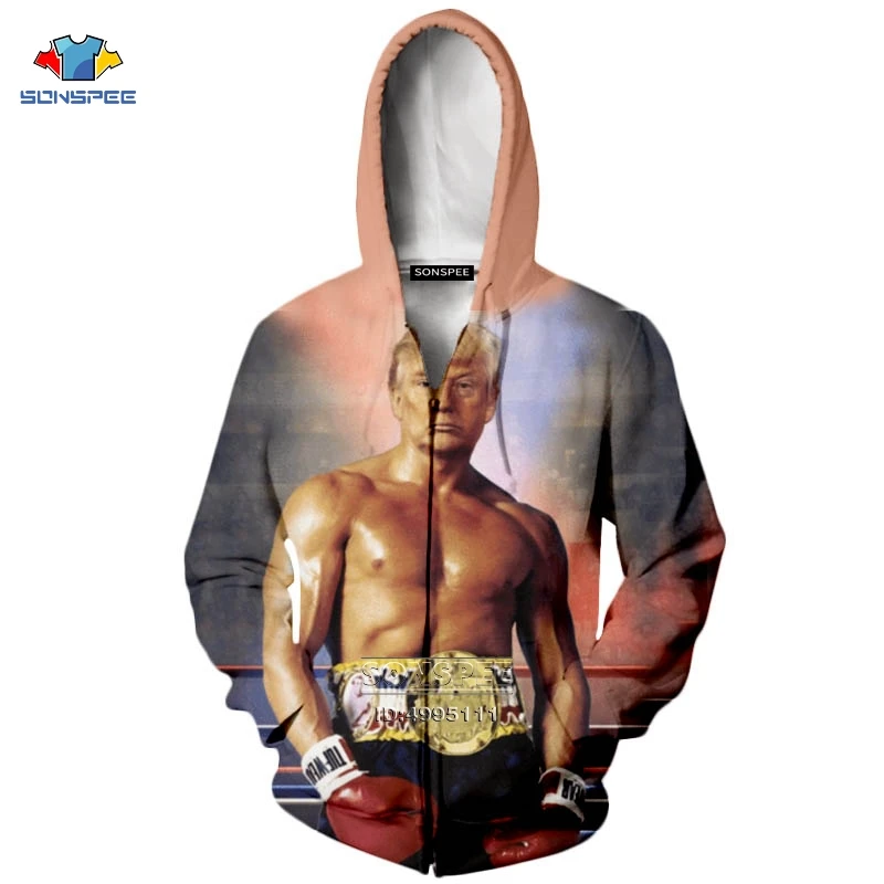 Забавный Дональд Трамп Америка президент 3D принт Для мужчин осенняя одежда с